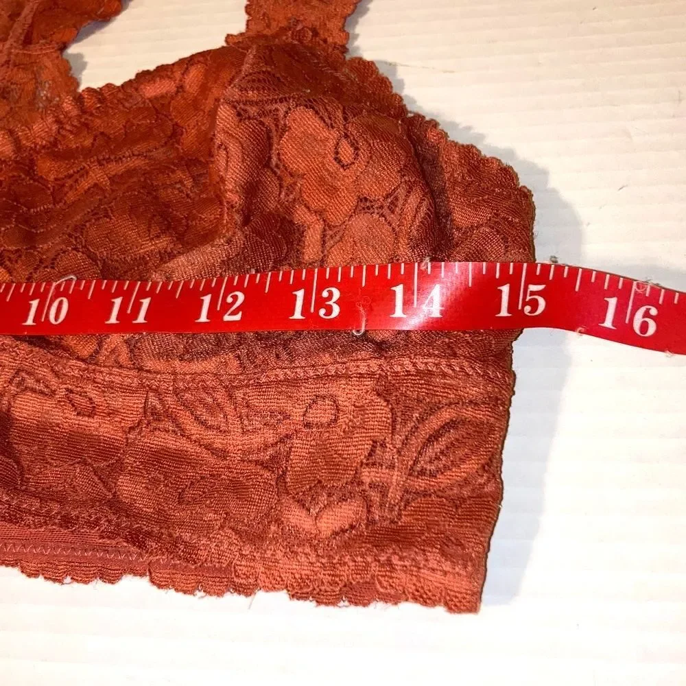 INTIMATELY FREE PEOPLE Lace Racerback Bralette Orange Rust Womens Medium